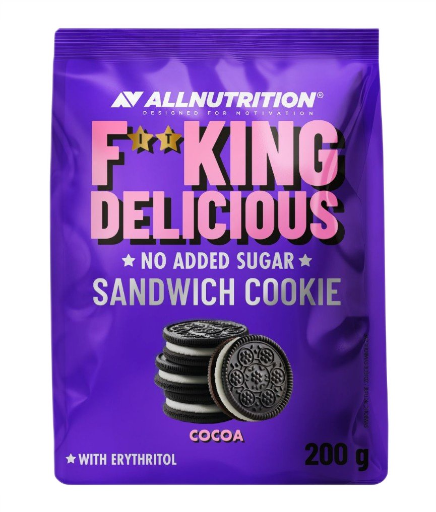 Fitking Delicious Sandwich Cookie, Cream - 200g