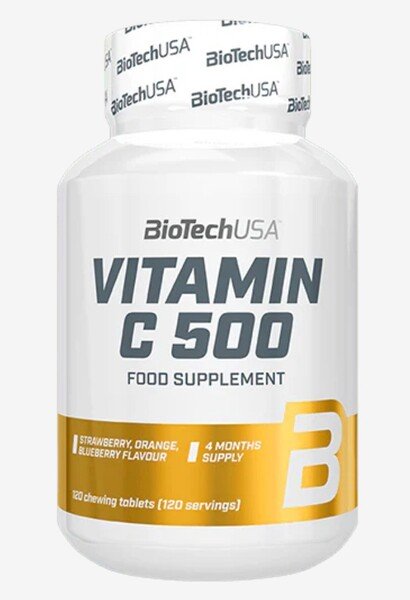 Vitamin C 500, Strawberry, Orange, Blueberry - 120 chewing tabs