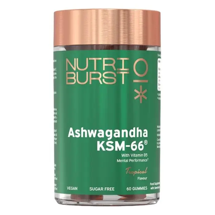 Nutriburst Ashwagandha KSM-66 2 60 Gummies Tropical