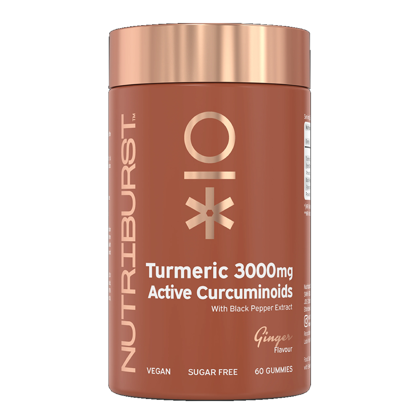 Nutriburst Tumeric 3000mg 60 Gummies Ginger