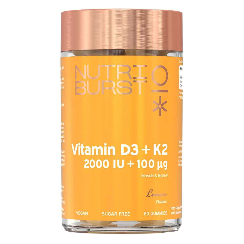 Nutriburst Vitamin D3 + K2 60 Gummies Lemon