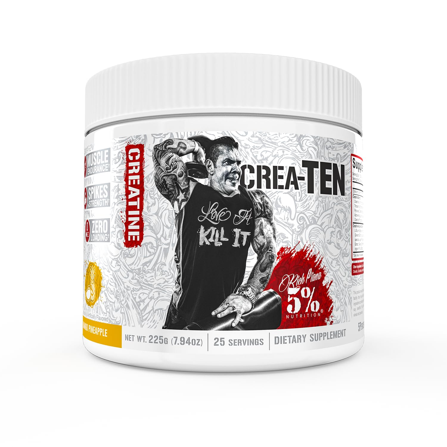 Rich Piana 5% Nutrition CREA-TEN Legendary Series 225g Blue Raspberry