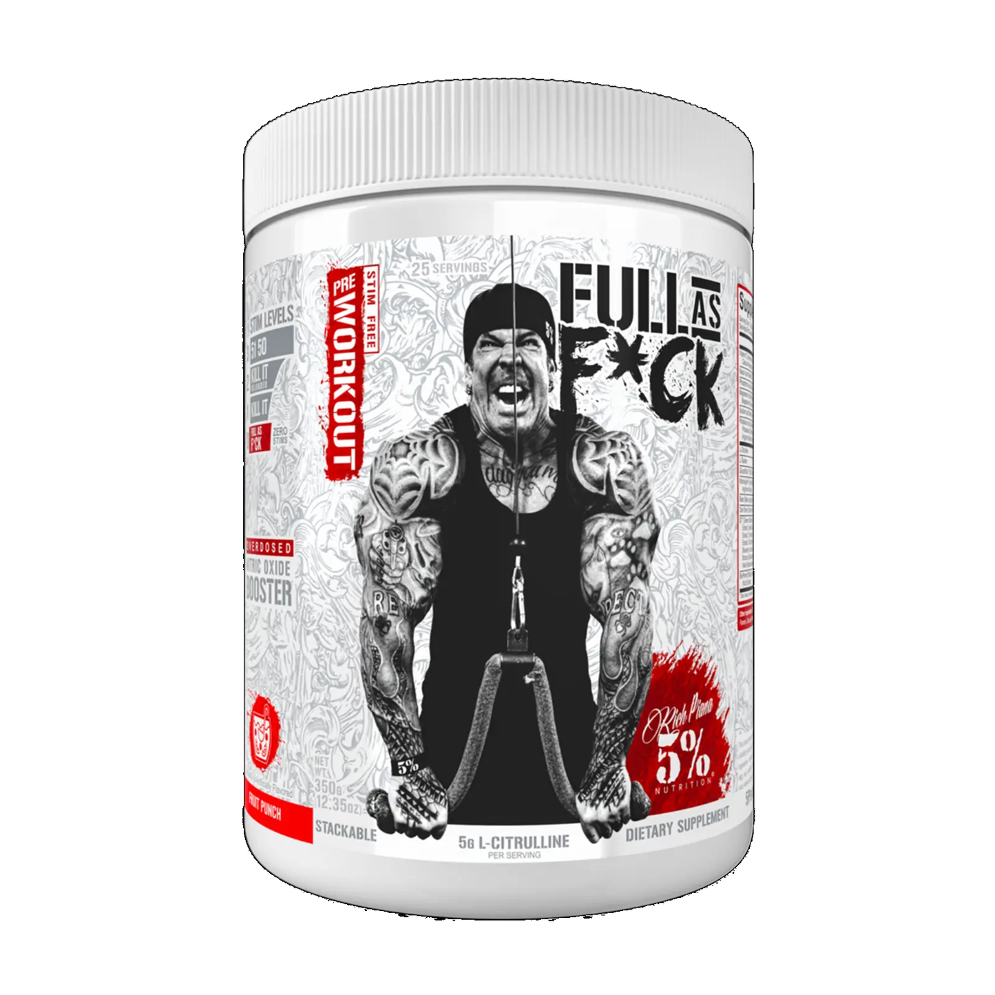 Rich Piana 5% Nutrition FULL AS F*CK Legendary Series 372g Blue Raspberry