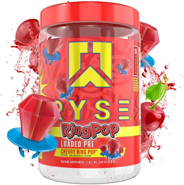 RYSE Loaded Pre-Workout 420g Ring Pop Cherry