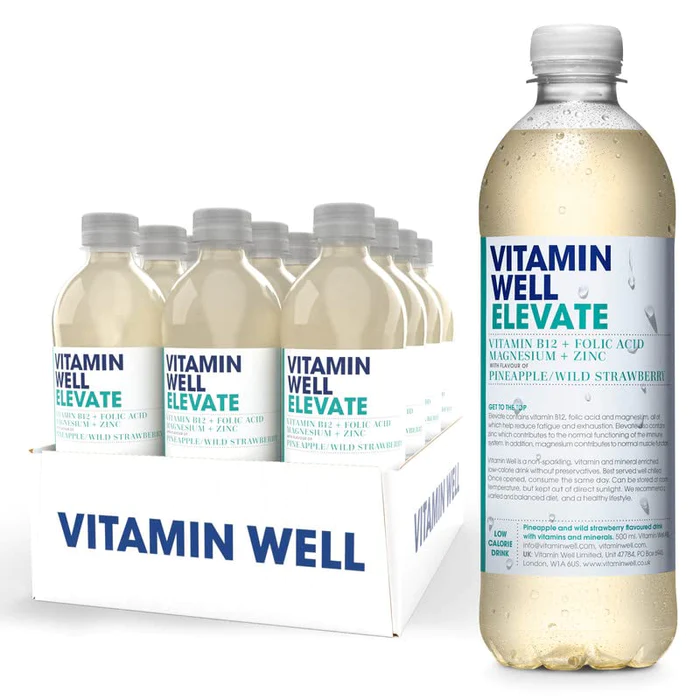 Vitamin Well Hydrate 12x500ml Rhubarb & Strawberry