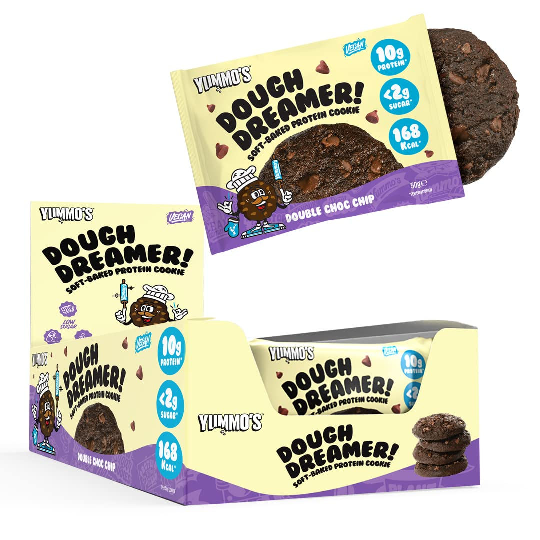 Yummo's Dough Dreamer! Vegan Protein Cookie 12x50g Double Choc Chip